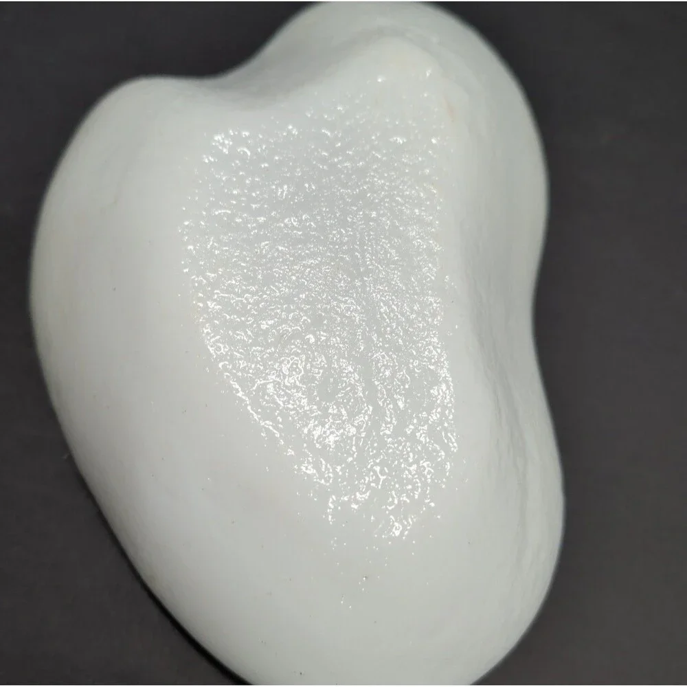 Antique White Milk Glass Kidney Shaped Trinket Dish  Retro Catchall TrayAshtray